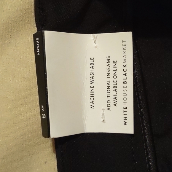 White House Black Market "The Skinny" black pants Size: 8 NWT - Picture 10 of 11